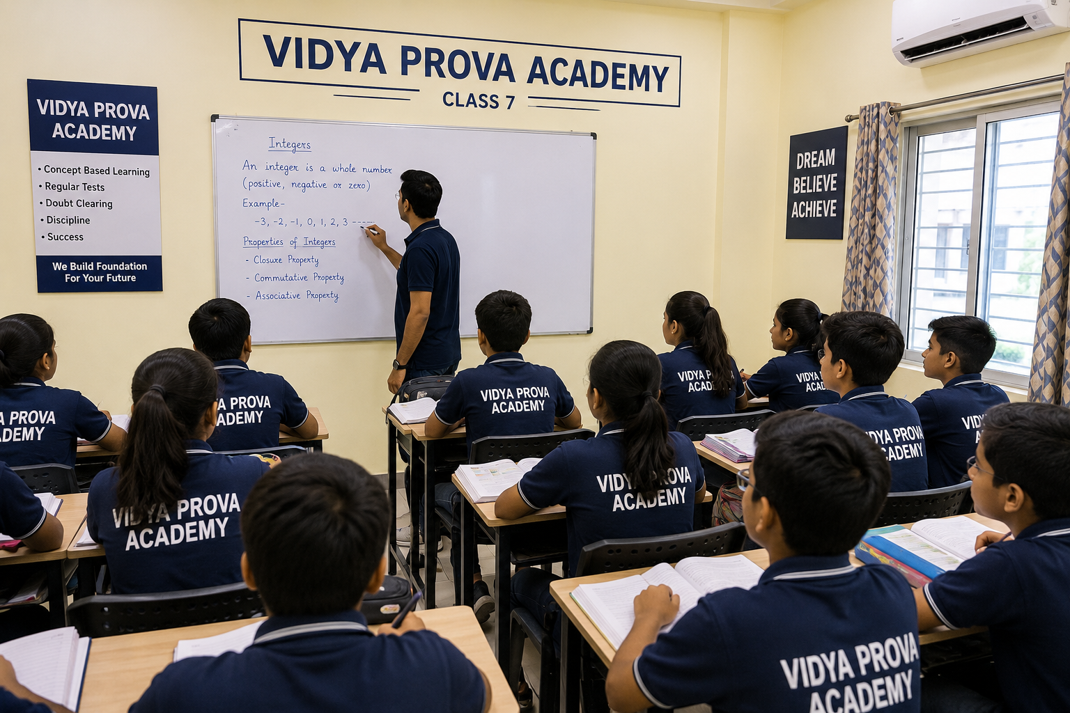 Class 7 school exam and foundation